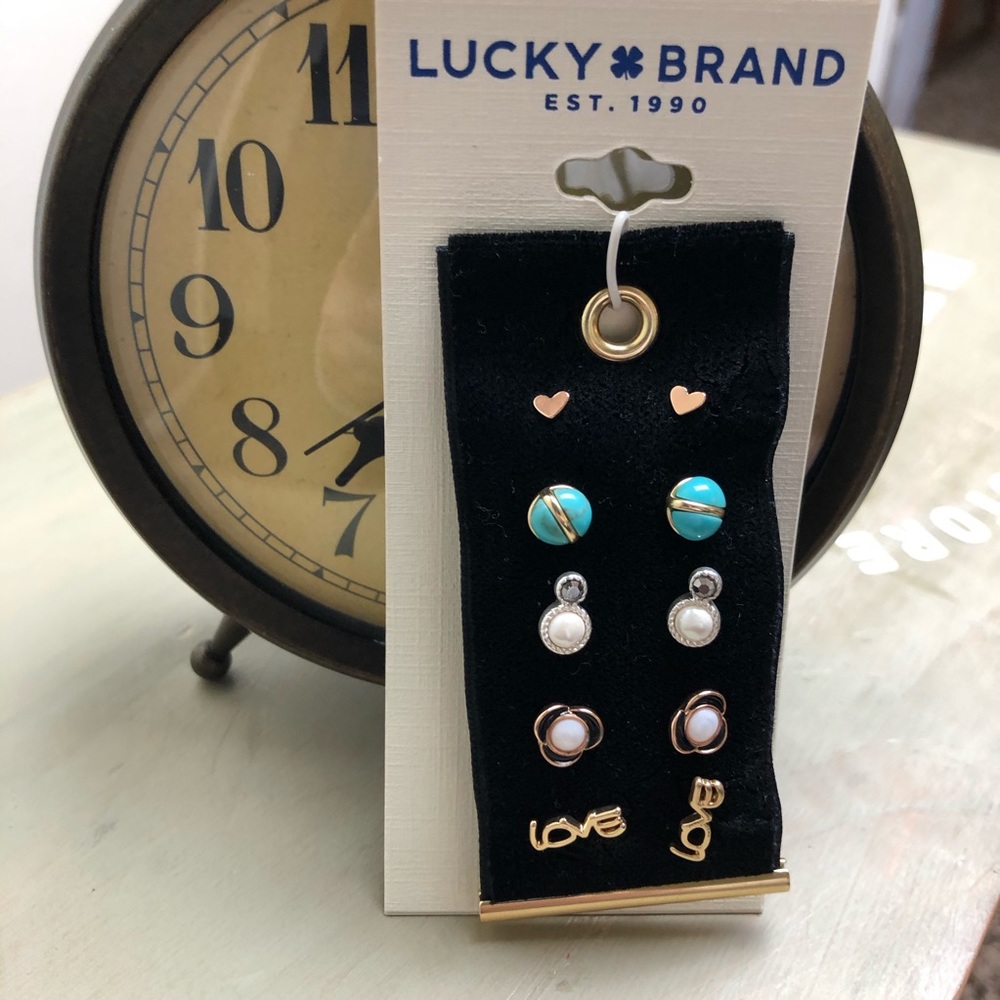 🍀Lucky Brand 5 Piece Earring Set🍀
